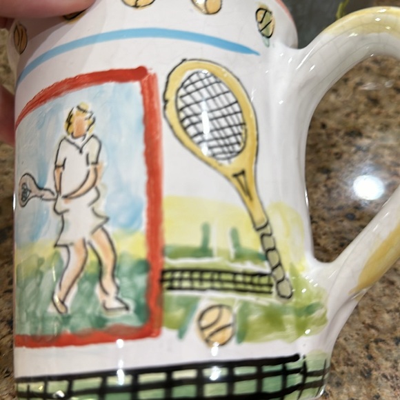 Hand Painted Tennis Mug - Picture 7 of 10